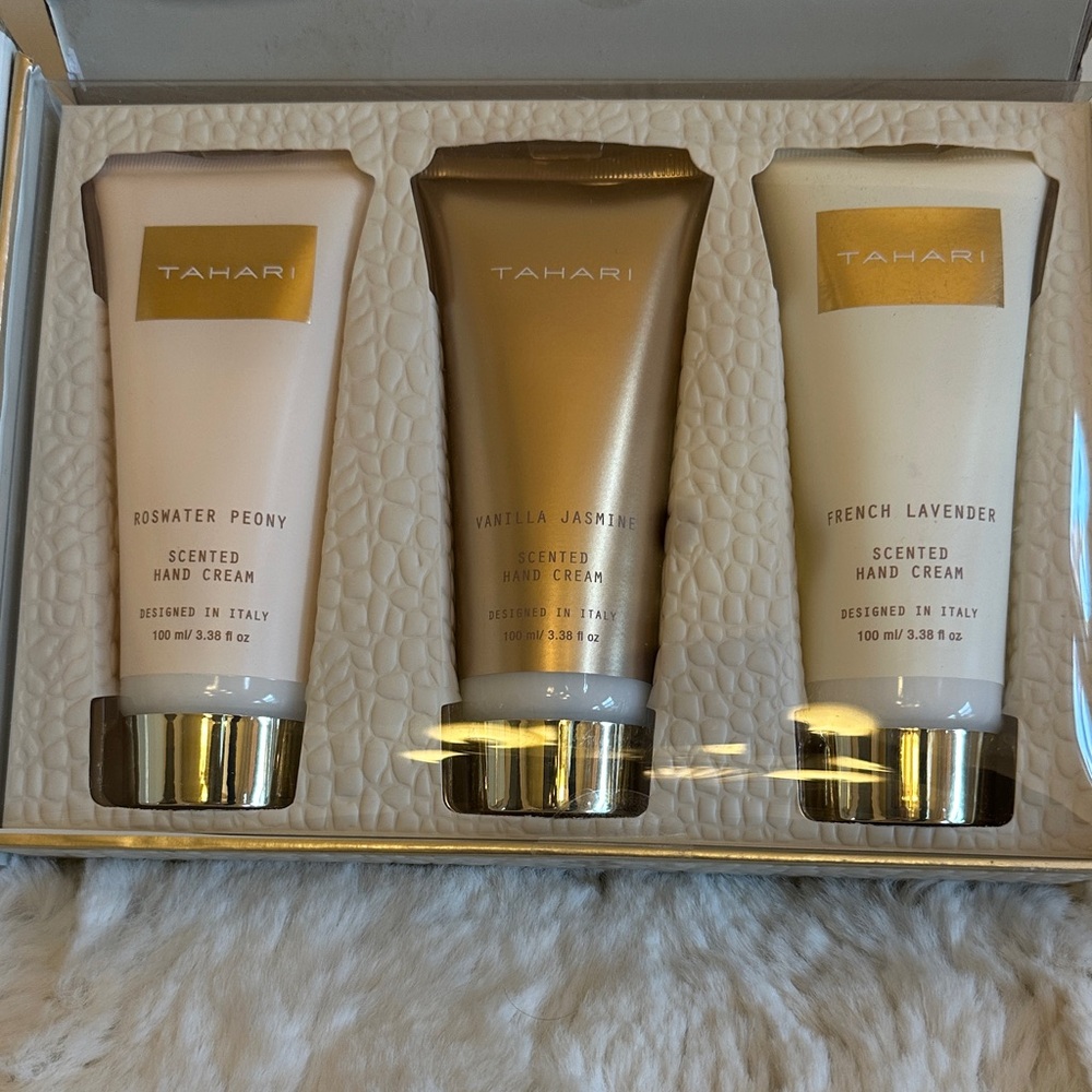 Tahari Scented Hand Cream Trio - Pink, Gold, Cream
